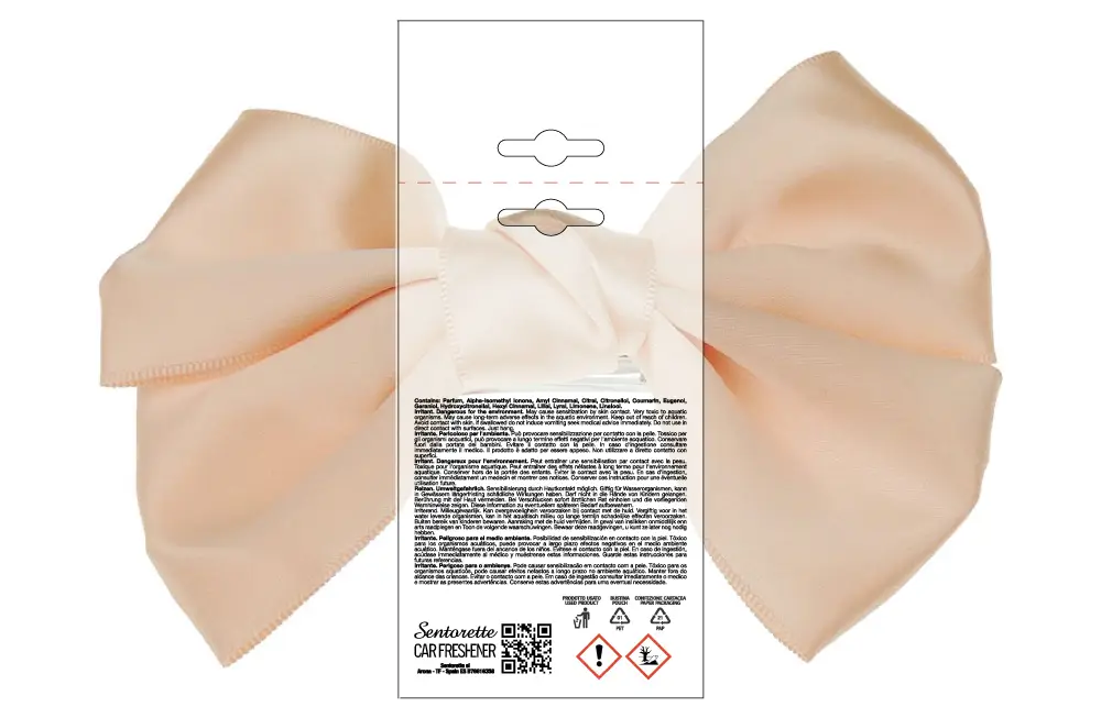 Customized car air freshener packaging template, fragrance:﻿KHLOE-K