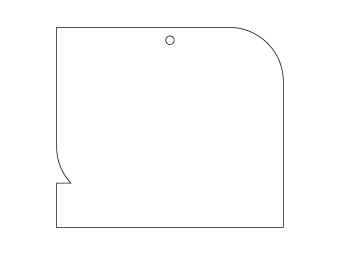 Car air freshener square shape customized, dimensions H: 70.65mm, L: 80.0mm.